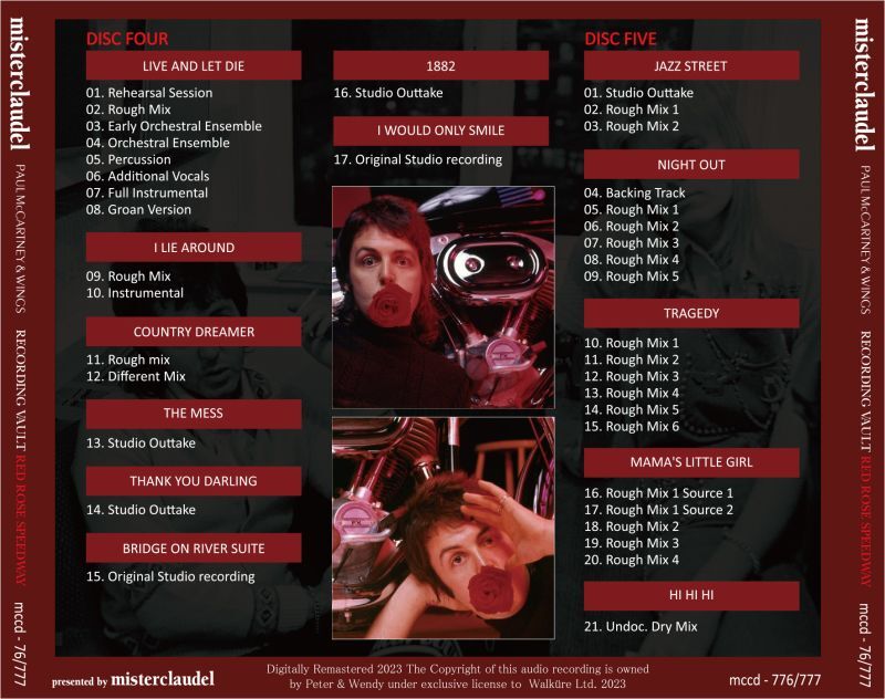 PAUL McCARTNEY / RECORDING VAULT RED ROSE SPEEDWAY (5CD)