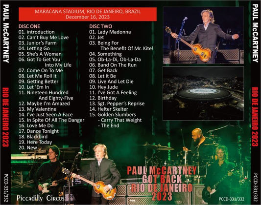 PAUL McCARTNEY / 2023 GOT BACK RIO (2CD)