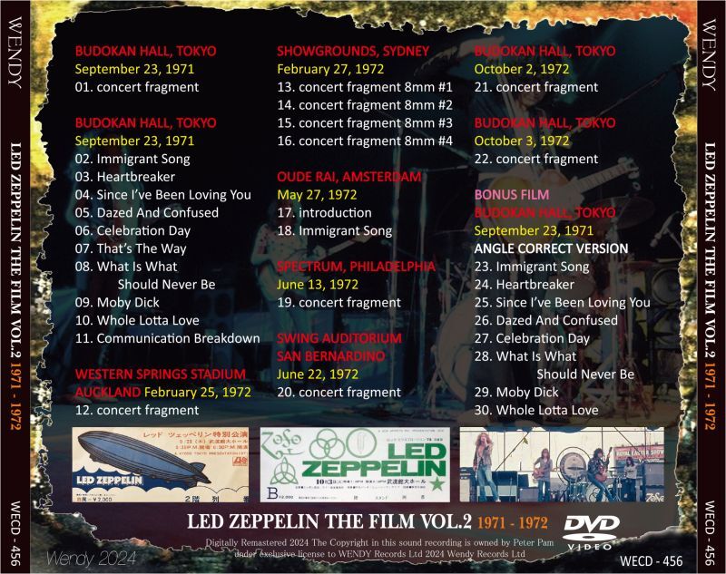 LED ZEPPELIN / THE FILM VOL.2 1971-1972 (1DVD)