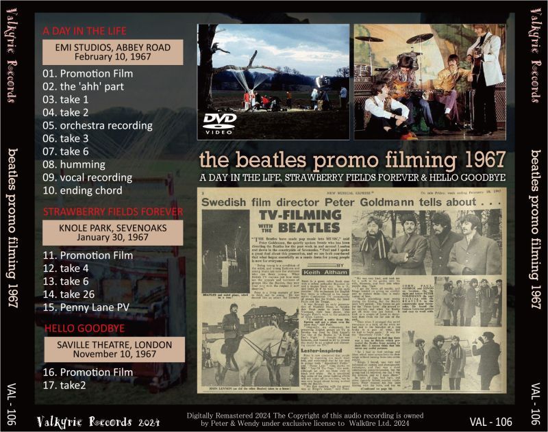 THE BEATLES / STUDIO FILMING 1967 (1DVD)