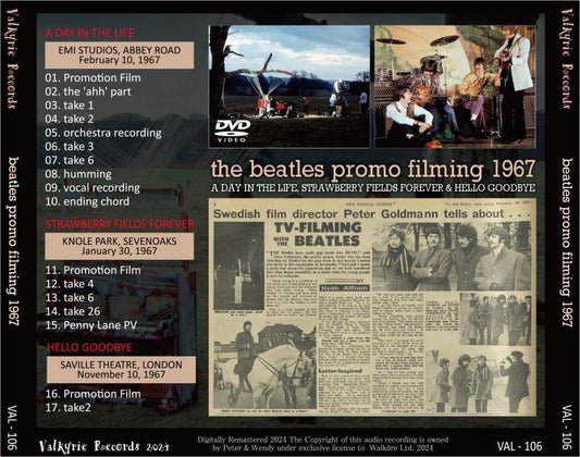 THE BEATLES / STUDIO FILMING 1967 (1DVD)