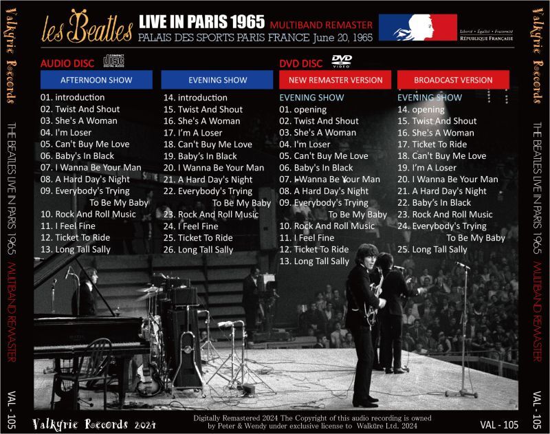 THE BEATLES / 1965 LIVE IN PARIS MULTIBAND REMASTER (1CD+1DVD)