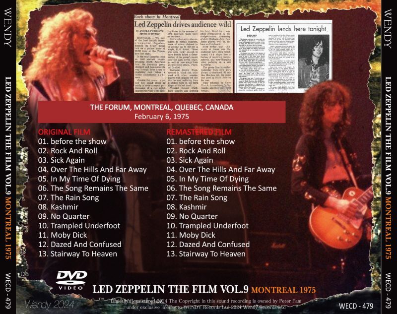LED ZEPPELIN / THE FILM VOL.9 MONTREAL 1975 (1DVD)