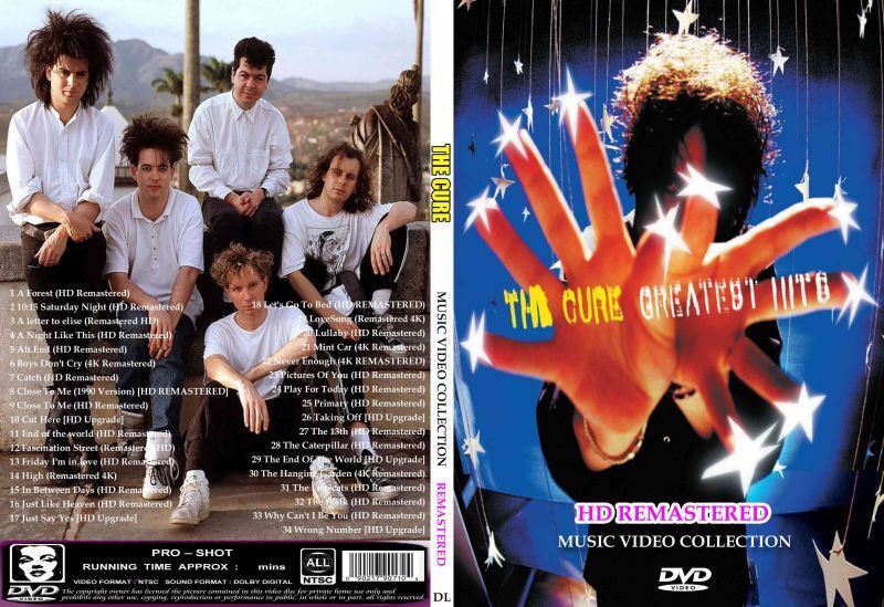 THE CURE / HD Remastered music video collection (1DVDR)