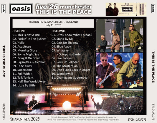 OASIS / 2025 THIS IS THE PLACE MANCHESTER FIRST SHOW (2CD)