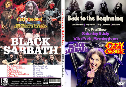 Ozzy Osbourne y Black Sabbath / 2025 Regreso al principio (1 DVD)