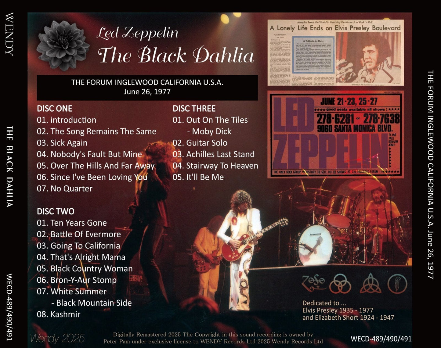LED ZEPPELIN / 1977 THE BLACK DAHLIA (3CD)