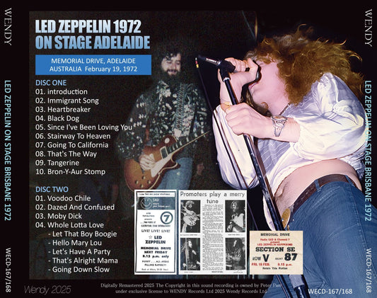 LED ZEPPELIN / 1972 ON STAGE ADELAIDE (2CD)