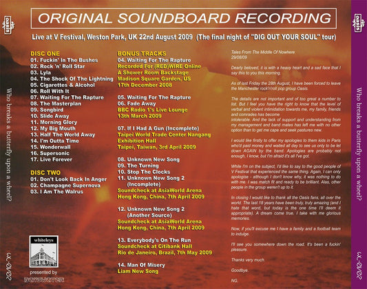 OASIS / 2009 WHO BREAKS A BUTTERFLY UPON A WHEEL? (2CD)
