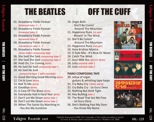 THE BEATLES / OFF THE CUFF (1CD)