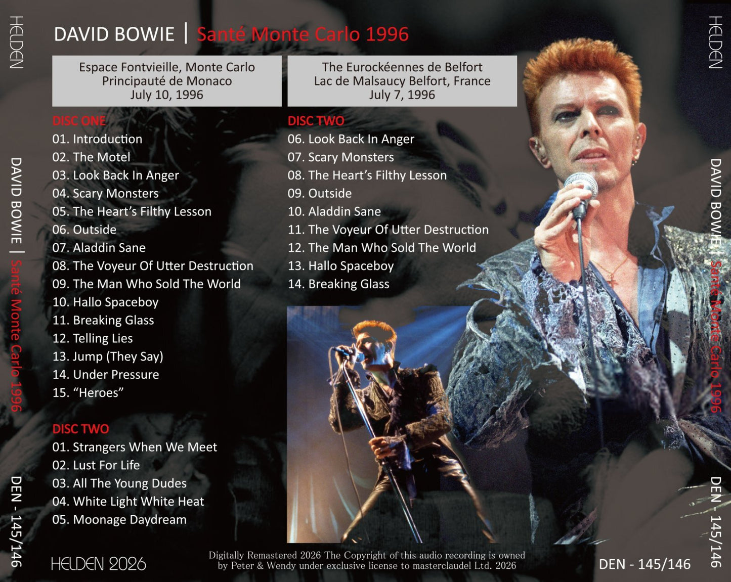 DAVID BOWIE / 1996 SANTE MONTE CARLO (2CD)