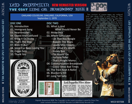 LED ZEPPELIN / 1970 THE GOAT LIVE ON BLUEBERRY HILL II (2CD)