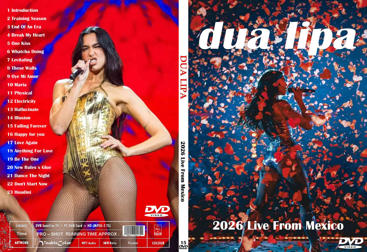 Dua Lipa / 2026 Live From Mexico Labelless white discs (1DVDR)