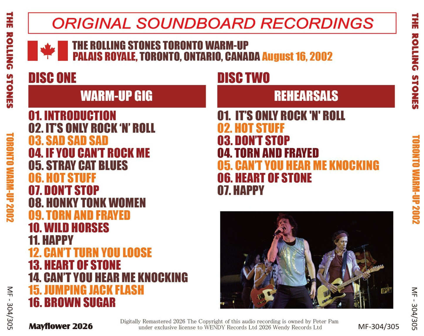 THE ROLLING STONES / 2002 TORONTO WARM-UP (2CD)