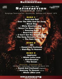 LED ZEPPELIN / (I CAN'T GET NO) SATISFACTION STOCKHOLM 1973 (3CD)