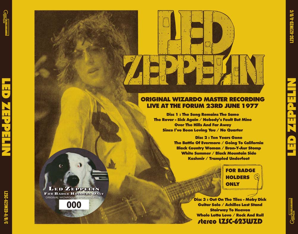 LED ZEPPELIN / FOR BADGE HOLDERS ONLY ORIGINAL WIZARDO MASTER RECORDING (3CD)