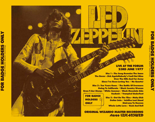 LED ZEPPELIN / FOR BADGE HOLDERS ONLY ORIGINAL WIZARDO MASTER RECORDING (3CD)