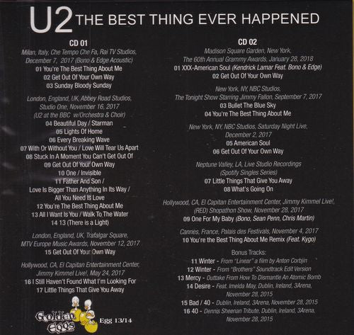 U2 / THE BEST THING EVER HAPPENED Paper jacket (2CD)
