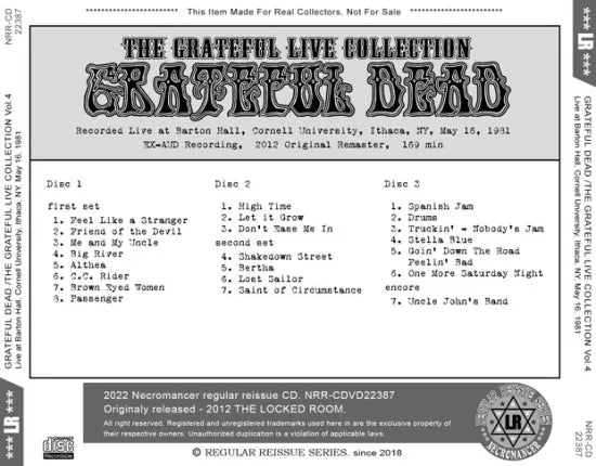 GRATEFUL DEAD / THE GRATEFUL LIVE COLLECTION Vol.4 (3CDR)