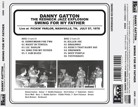 DANNY GATTON THE REDNECK JAZZ EXPLOSION / SWING FOR MY FATHER (2CDR)