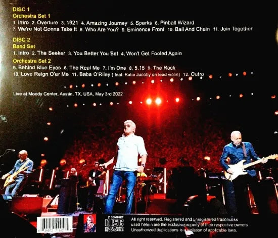THE WHO / HITS BACK! AT MOODY CENTER 2022 (2CDR)