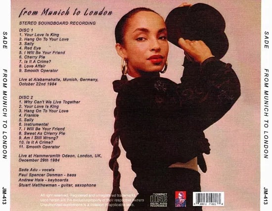 SADE / from Munich to London STEREO SOUNDBOARD (2CDR)