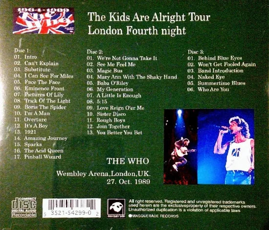 THE WHO / London Fourth Night 1989 (3CDR)
