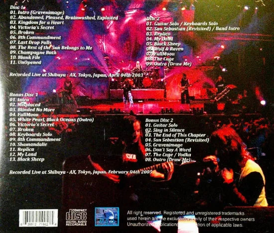 SONATA ARCTICA / Wolf & Raven Shibuya AX 2003 / 2005 (4CDR)