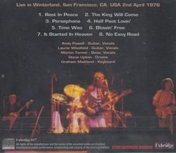 WISHBONE ASH / LOCKED IN THE WEST STEREO SOUNDBOARD (1CDR)