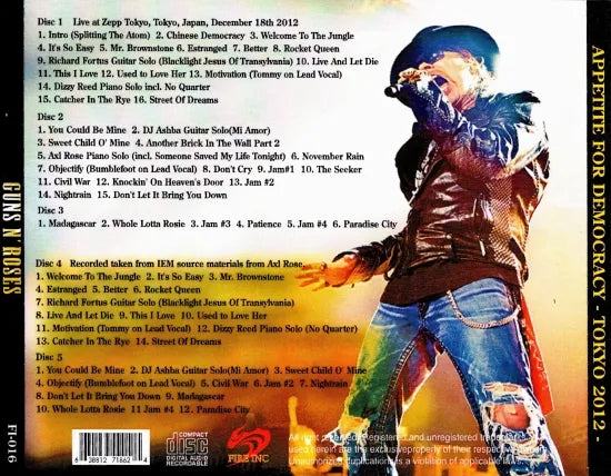 GUNS N’ ROSES / APPETITE FOR DEMOCRACY (5CDR)