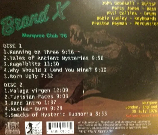 BRAND X / Marquee Club 76 (1CD)