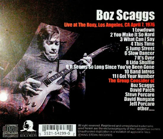 BOZ SCAGGS / ROXY 1976 (1CD)