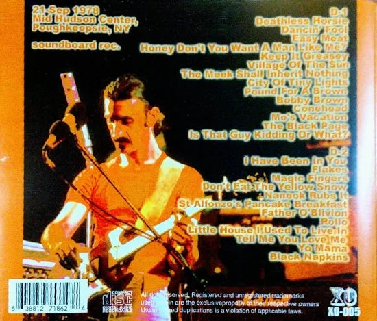 Frank Zappa / Mid Hudson Center 1978 SOUNDBOARD (2CDR)