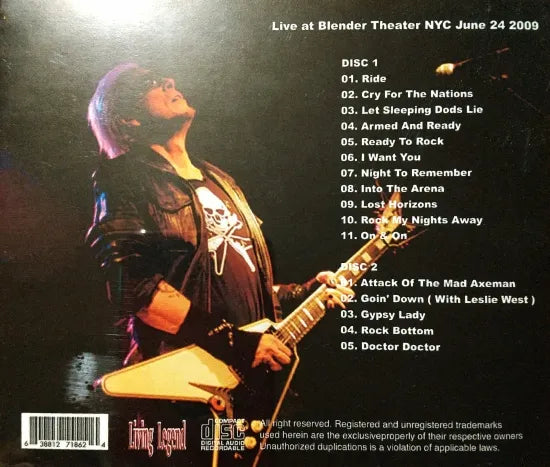 Michael Schenker Group / Blender Theater NYC 2009 (2CDR)