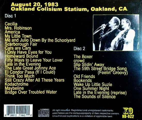 Simon and Garfunkel / Oh homeward, Oakland 1983 (2CDR)
