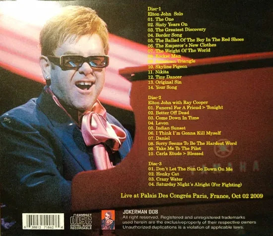 ELTON JOHN & RAY COOPER / Love & Piece Paris 2009 (3CDR)