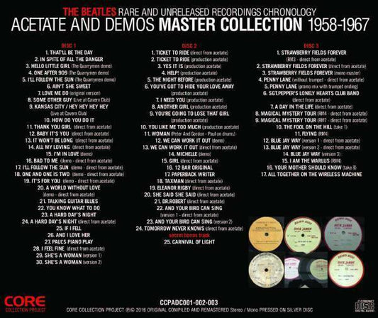 The Beatles Acetate And Demos Master Unreleased Recording Chronology CD 6 Discs