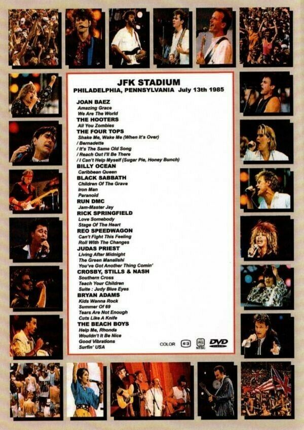 V.A. Various Artists / Live AID JFK Stadium Philadelphia 1985 Vol.1-4 Set (4DVDR)