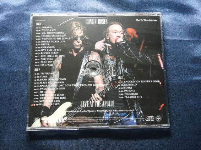 GUNS N' ROSES Live At The Apollo 3CD Moonchild Records