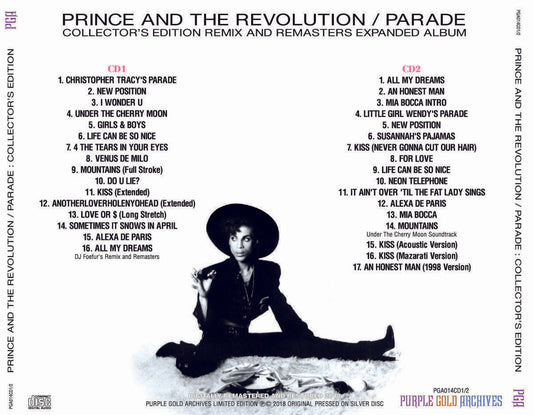 Prince The Revolution Parade 2CD Under The Cherry Moon Acoustic Demo & More