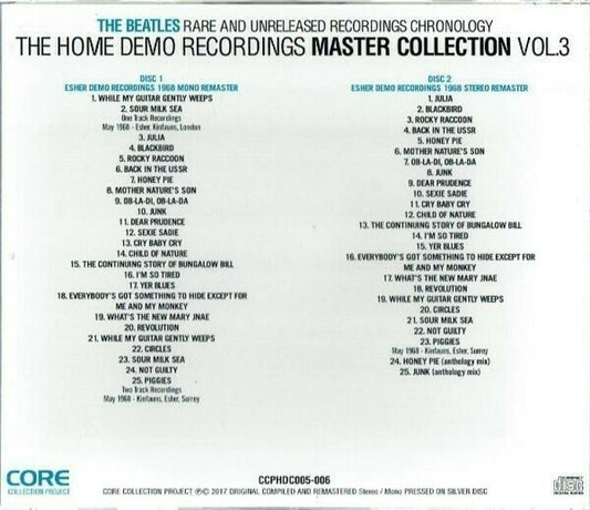 The Beatles 2017 Home Demo Recordings Master Vol.3 2CD