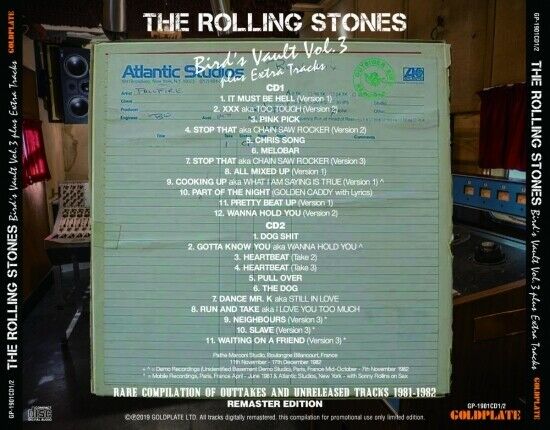 The Rolling Stones Bird's Vault Vol. 1&2 + Vol. 3 4CD Set 1977-1983