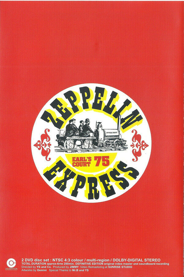 Led Zeppelin Earl's Court 1975 The Definitive Edition 2DVD Factory Pressed Discs