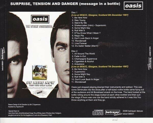 Oasis Surprise Tension And Danger 1997 Scotland CD 2 Discs 23 Tracks Music Rock