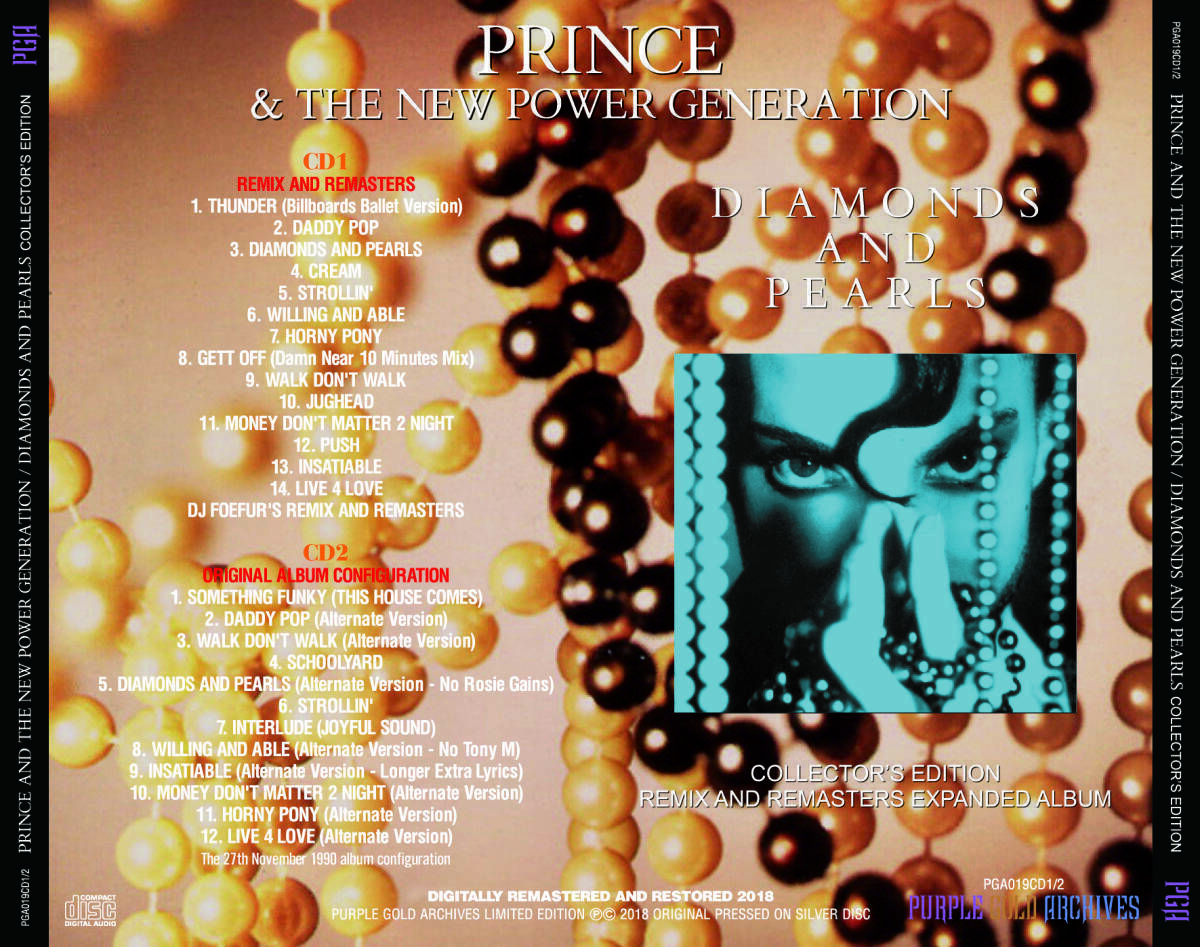 PRINCE The New Power Generation Diamonds And Pearls Collector's Edition 2CD