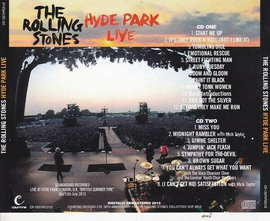 The Rolling Stones / Hyde Park Live 2013 London July Soundboard 2CD