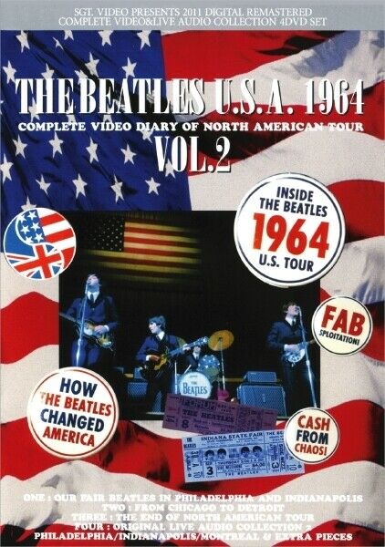 The Beatles USA 1964 Vol2 Complete Video Diary Of North American Tour 4DVD Music