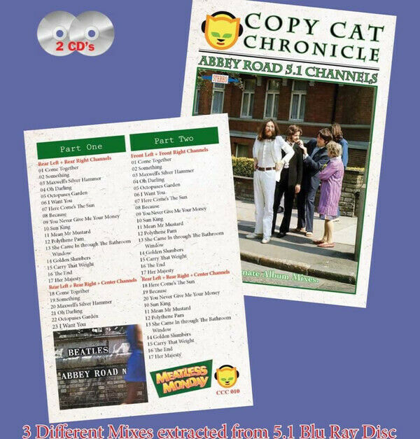 The Beatles Abbey Road 5.1 Channels Copy Cat 2CD Booklet 51 Tracks