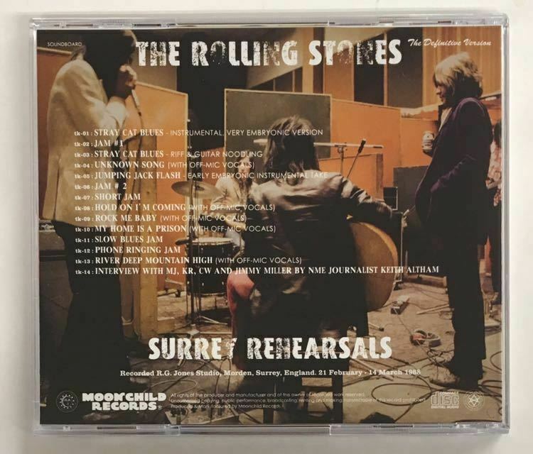 The Rolling Stones / Surrey Rehearsals 1968 Definitive Version 1CD 14 tracks Moonchild