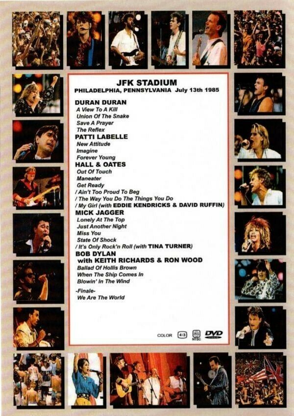 V.A. Various Artists / Live AID JFK Stadium Philadelphia 1985 Vol.1-4 Set (4DVDR)